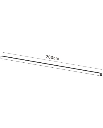 MAGNETO * CARRIL SUPERFICIE 2M NEGRO